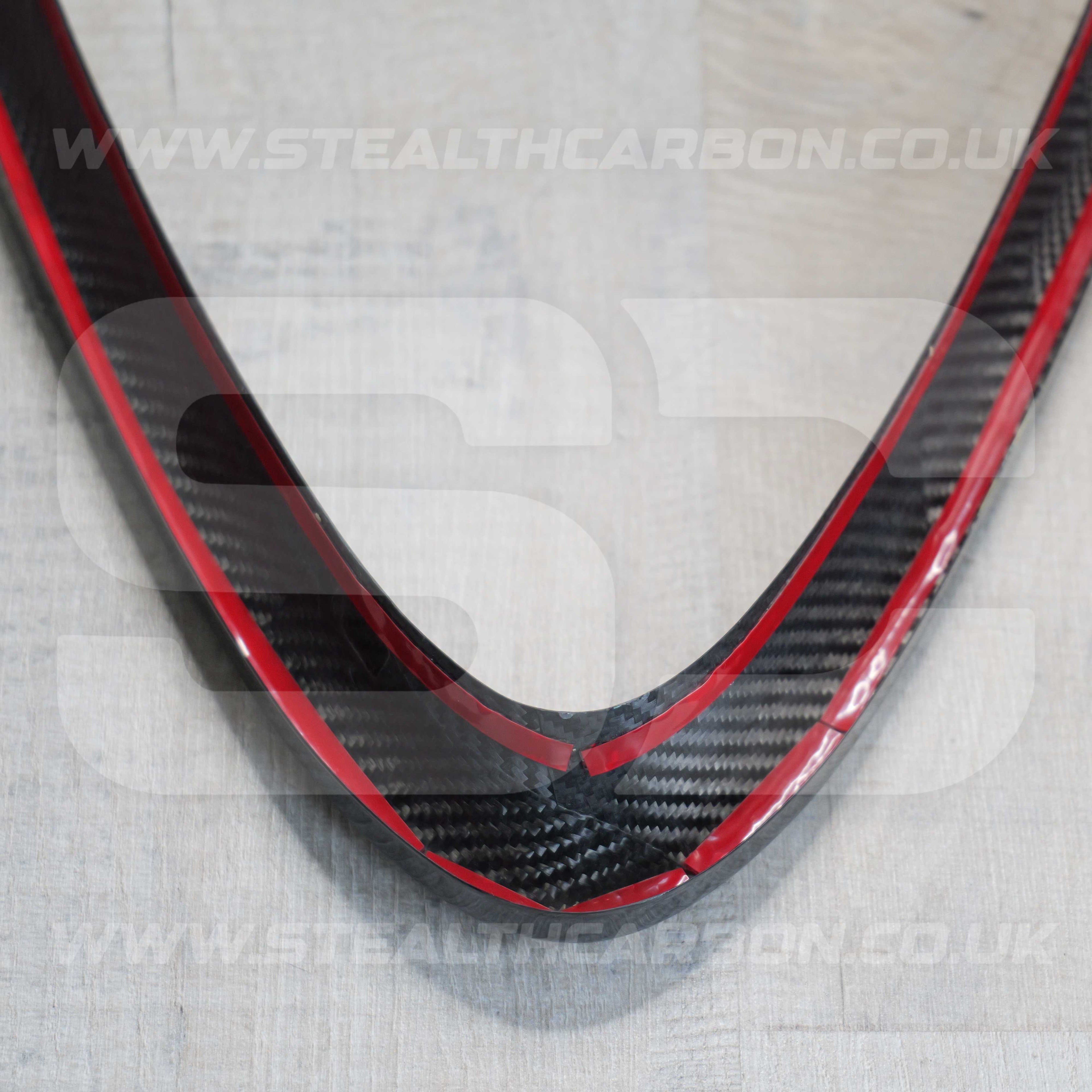 Alfa Romeo Giulia Quadrifoglio Carbon Fibre V Shield Grill Frame Cover Trim