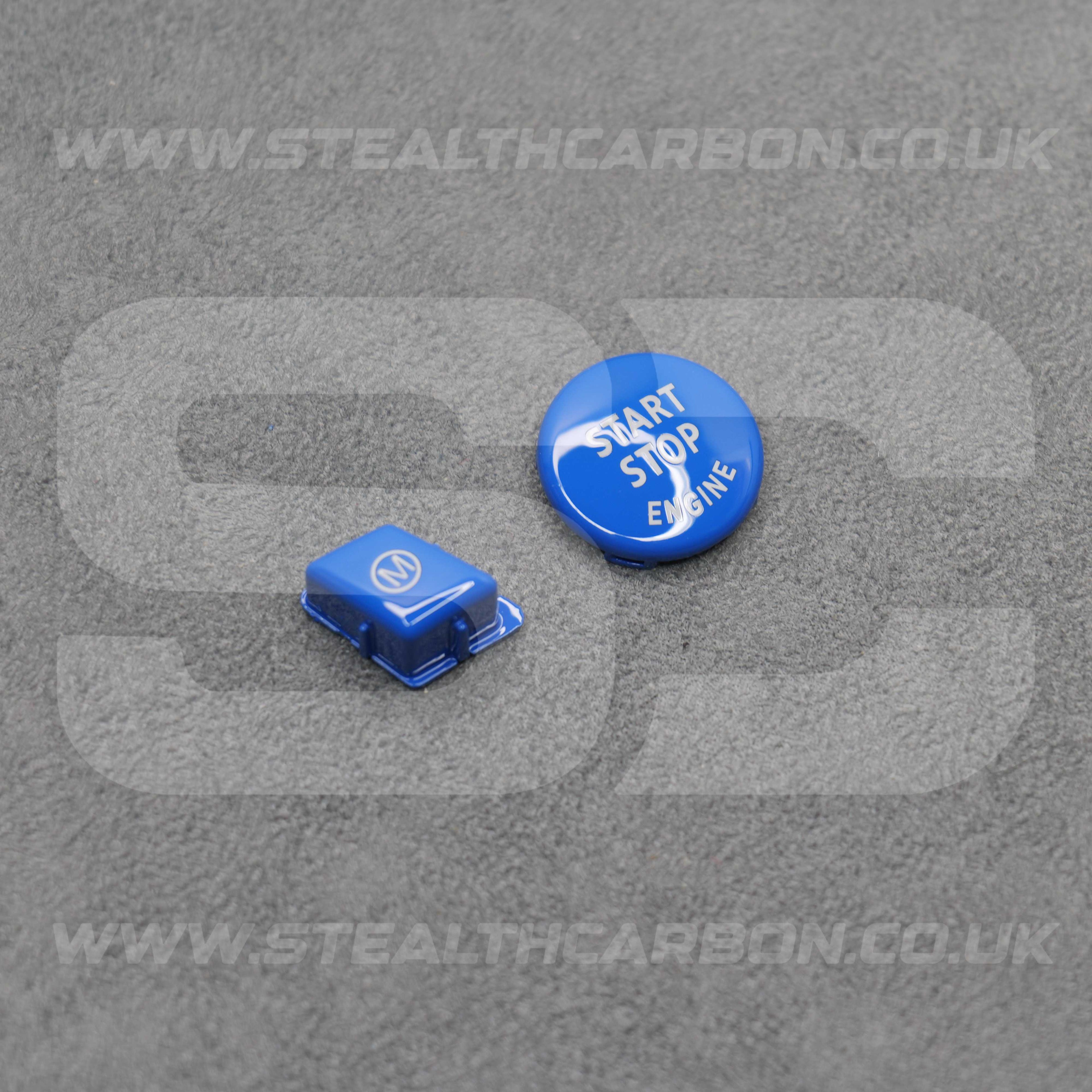 BMW Blue M Mode & Start Button Set for Steering Wheel E90 E92 E93 M3 4.0 V8