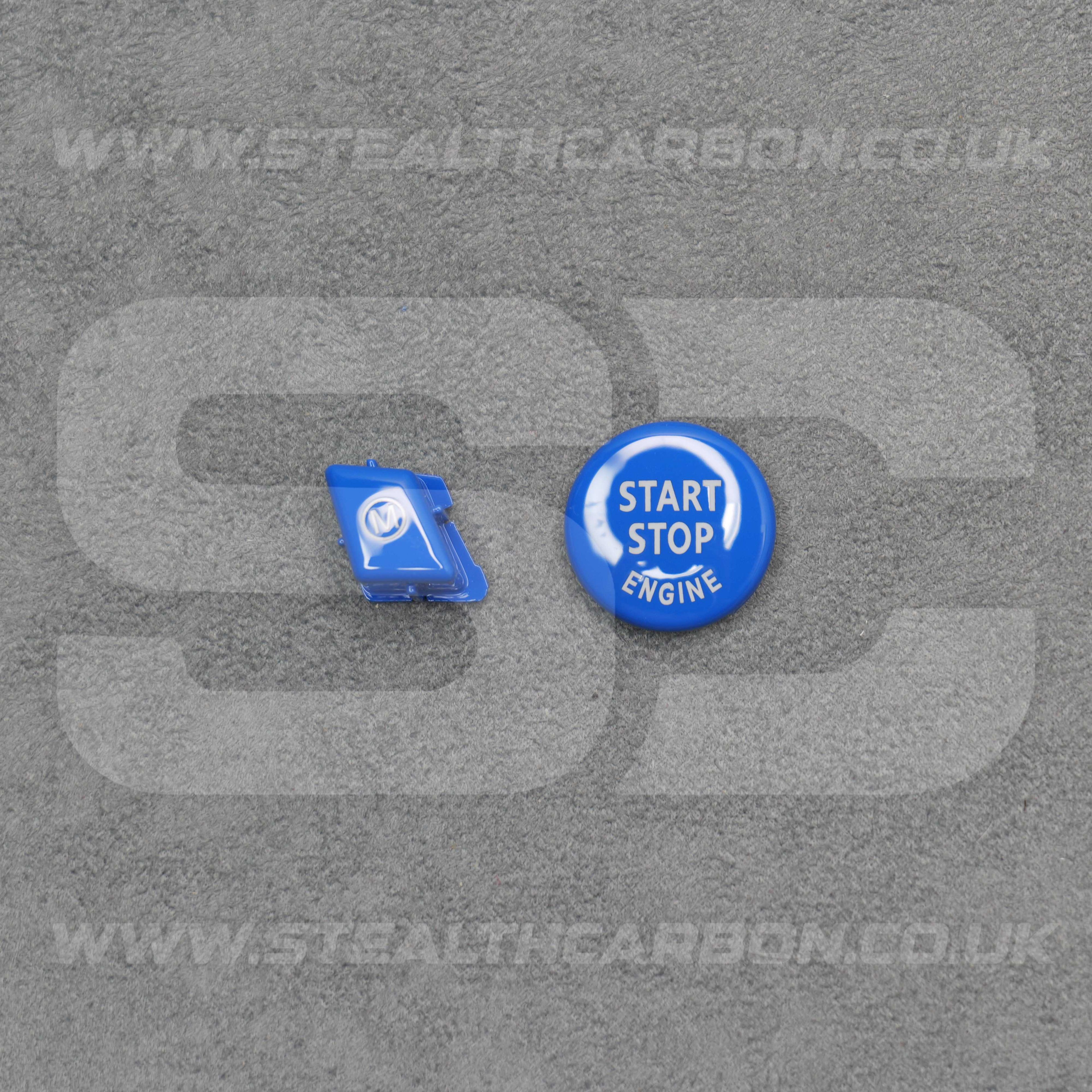 BMW Blue M Mode & Start Button Set for Steering Wheel E90 E92 E93 M3 4.0 V8