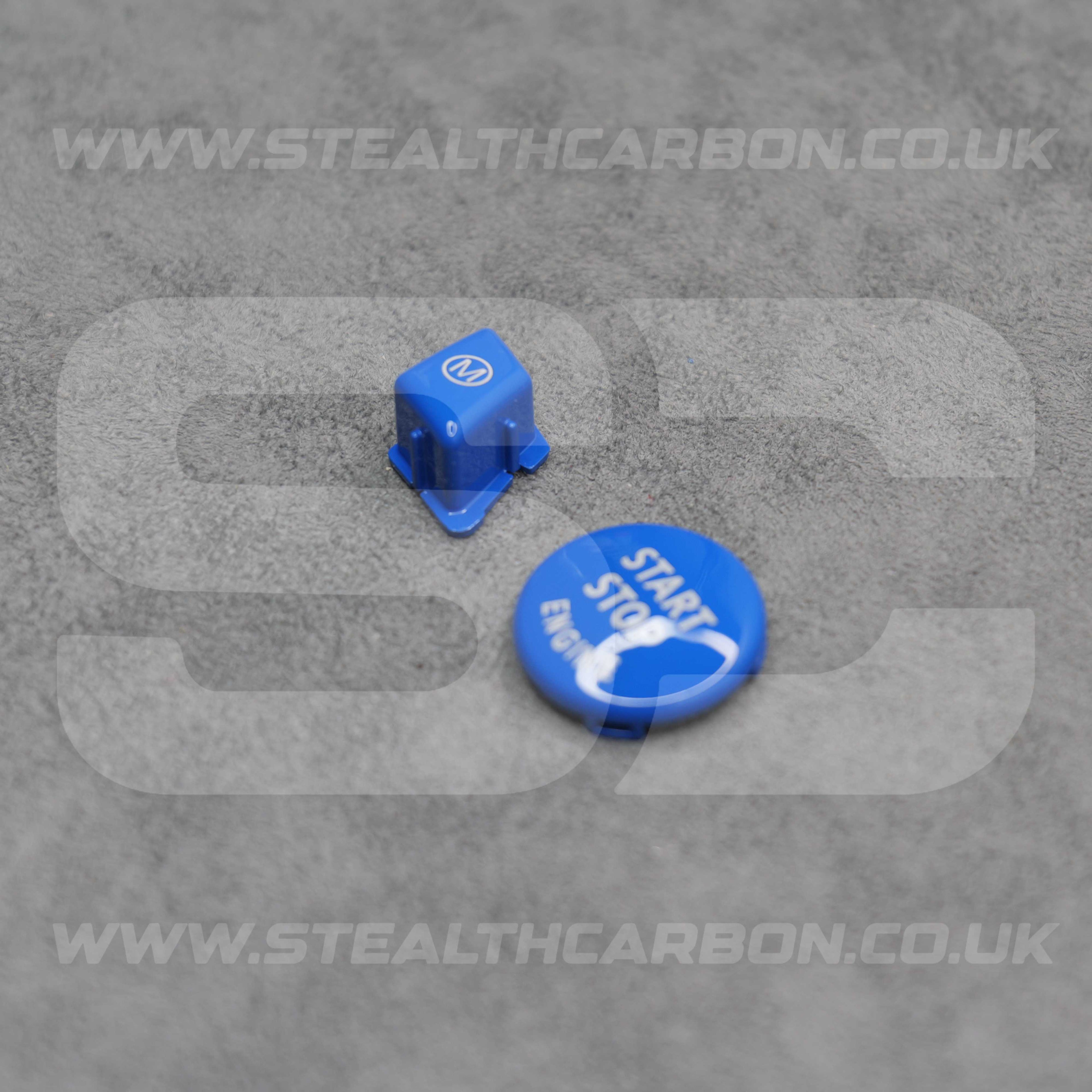 BMW Blue M Mode & Start Button Set for Steering Wheel E90 E92 E93 M3 4.0 V8