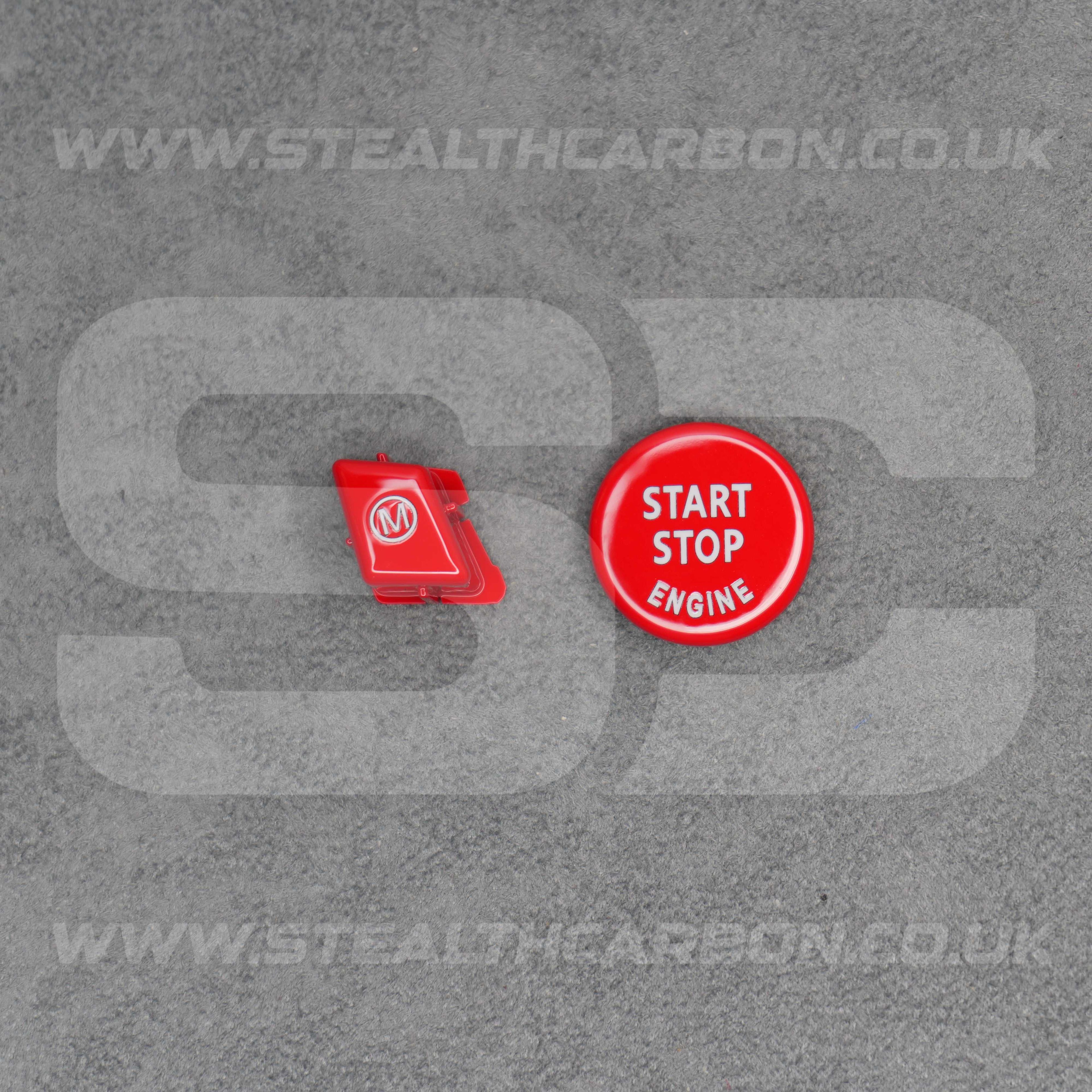 BMW Red M Mode & Start Button Set for Steering Wheel E90 E92 E93 M3 4.0 V8