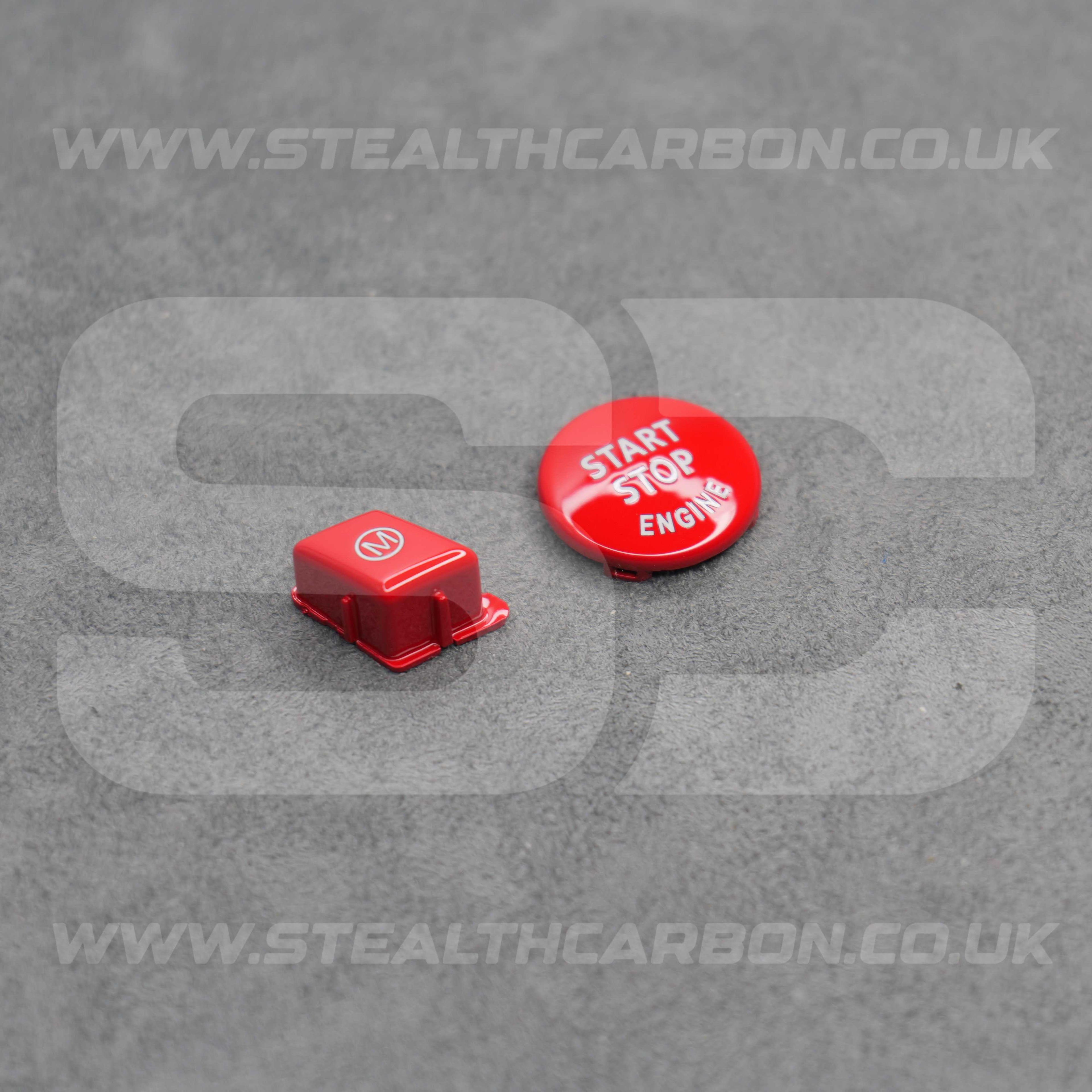 BMW Red M Mode & Start Button Set for Steering Wheel E90 E92 E93 M3 4.0 V8