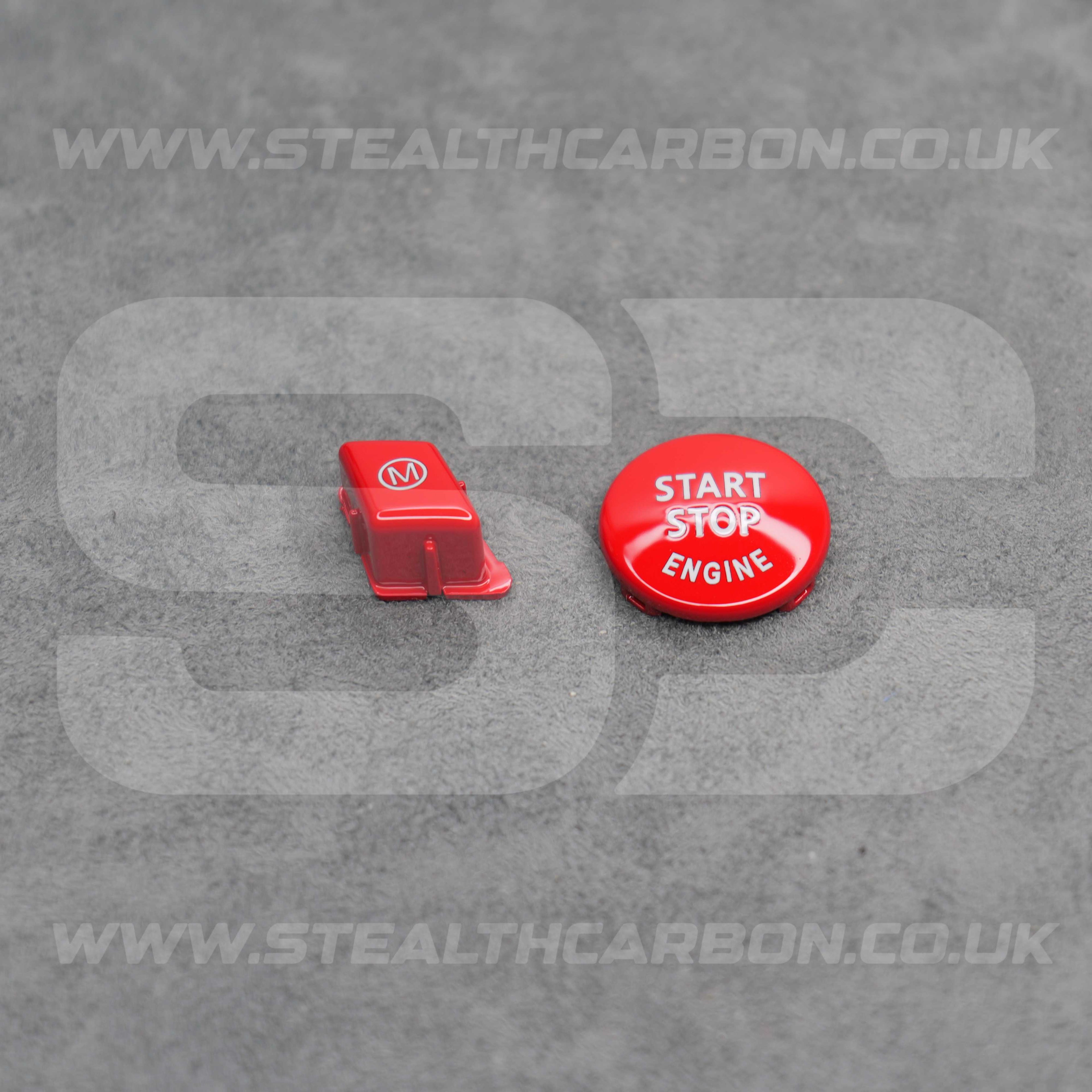 BMW Red M Mode & Start Button Set for Steering Wheel E90 E92 E93 M3 4.0 V8