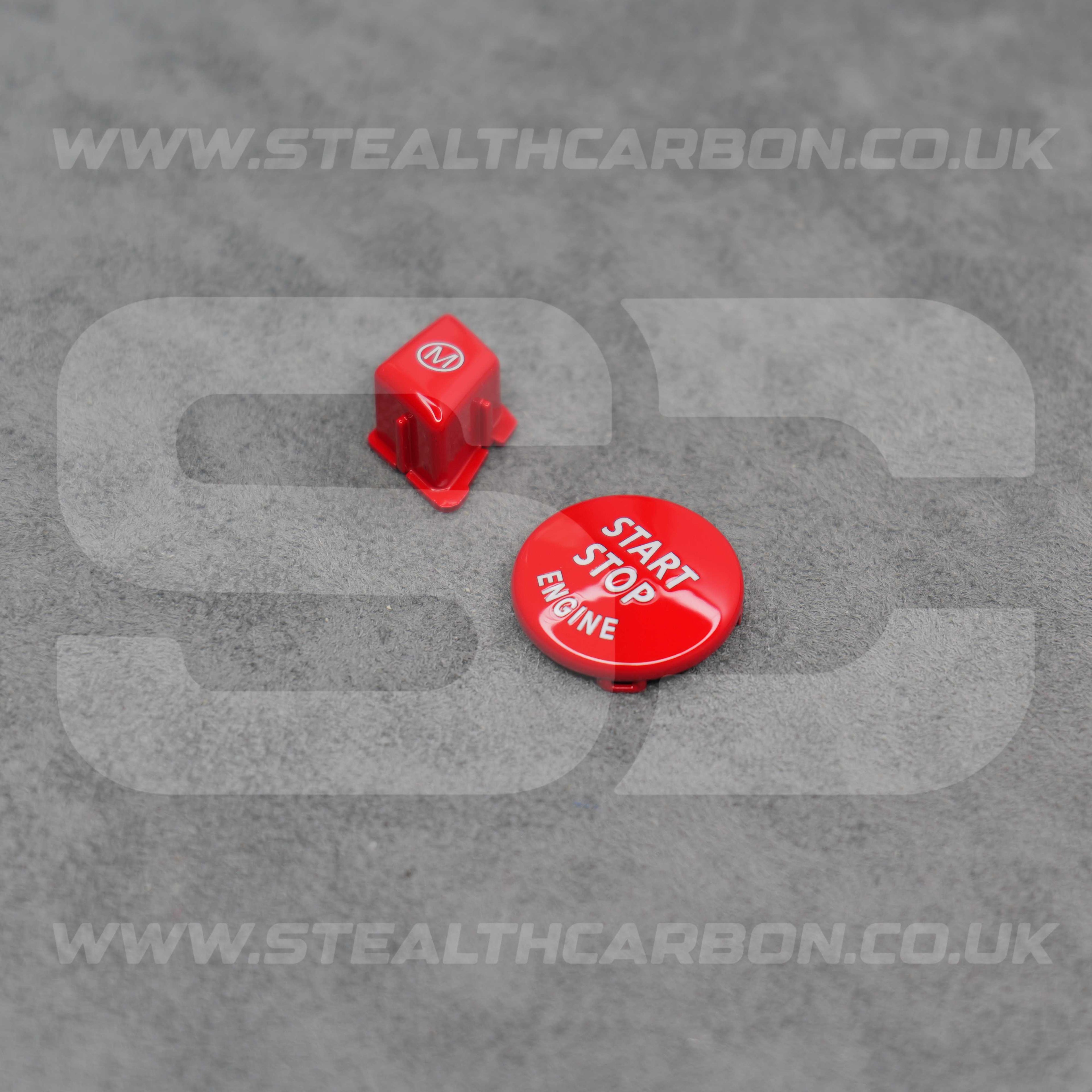 BMW Red M Mode & Start Button Set for Steering Wheel E90 E92 E93 M3 4.0 V8