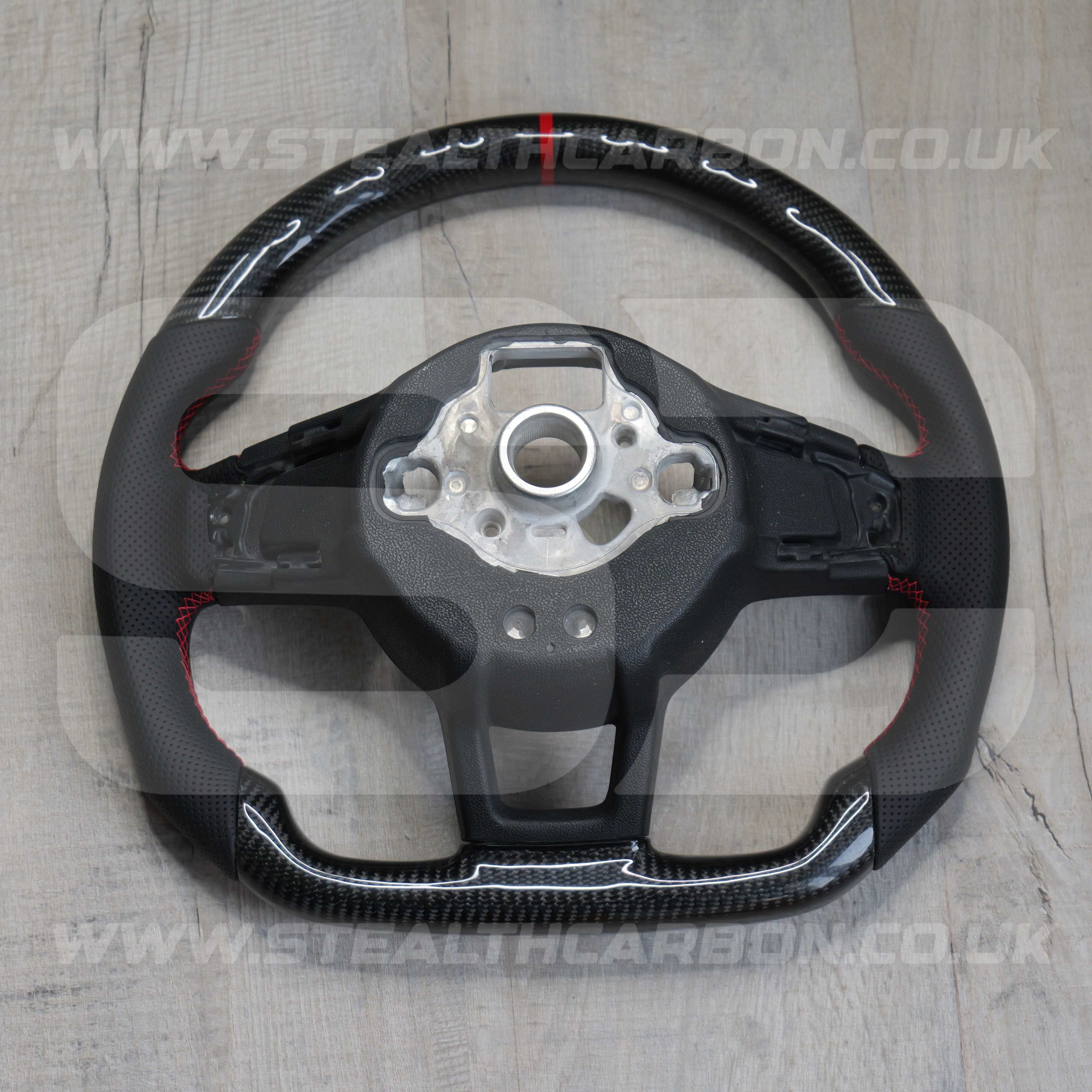 Volkswagen Carbon Fibre Steering Wheel VW Golf MK7 MK7.5 R R-Line GTI GTD GTE +