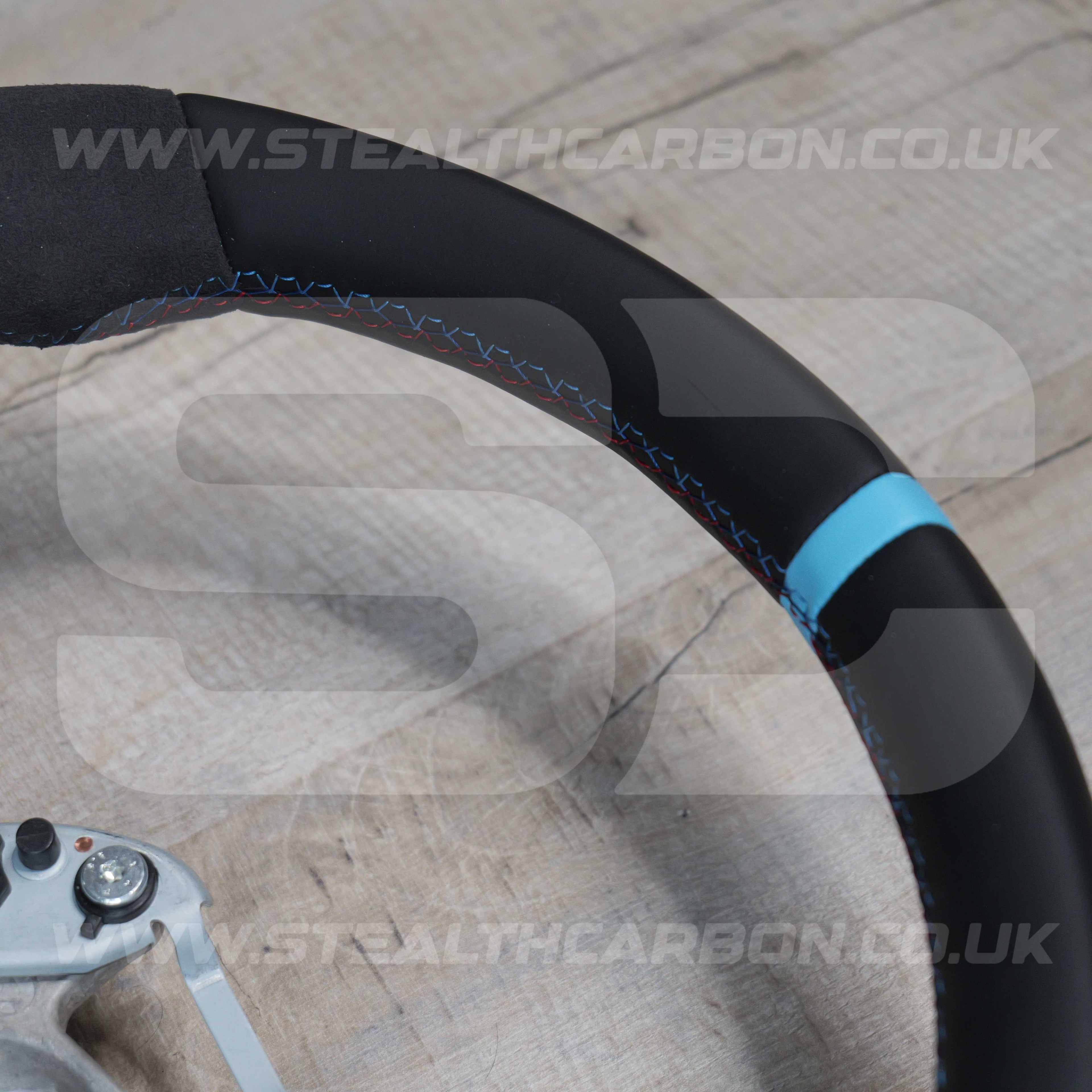 BMW Alcantara M Sport Blue Steering Wheel 1 2 3 4 X1 X3 X4 X5 X6 M2 M3 M4 F80 +