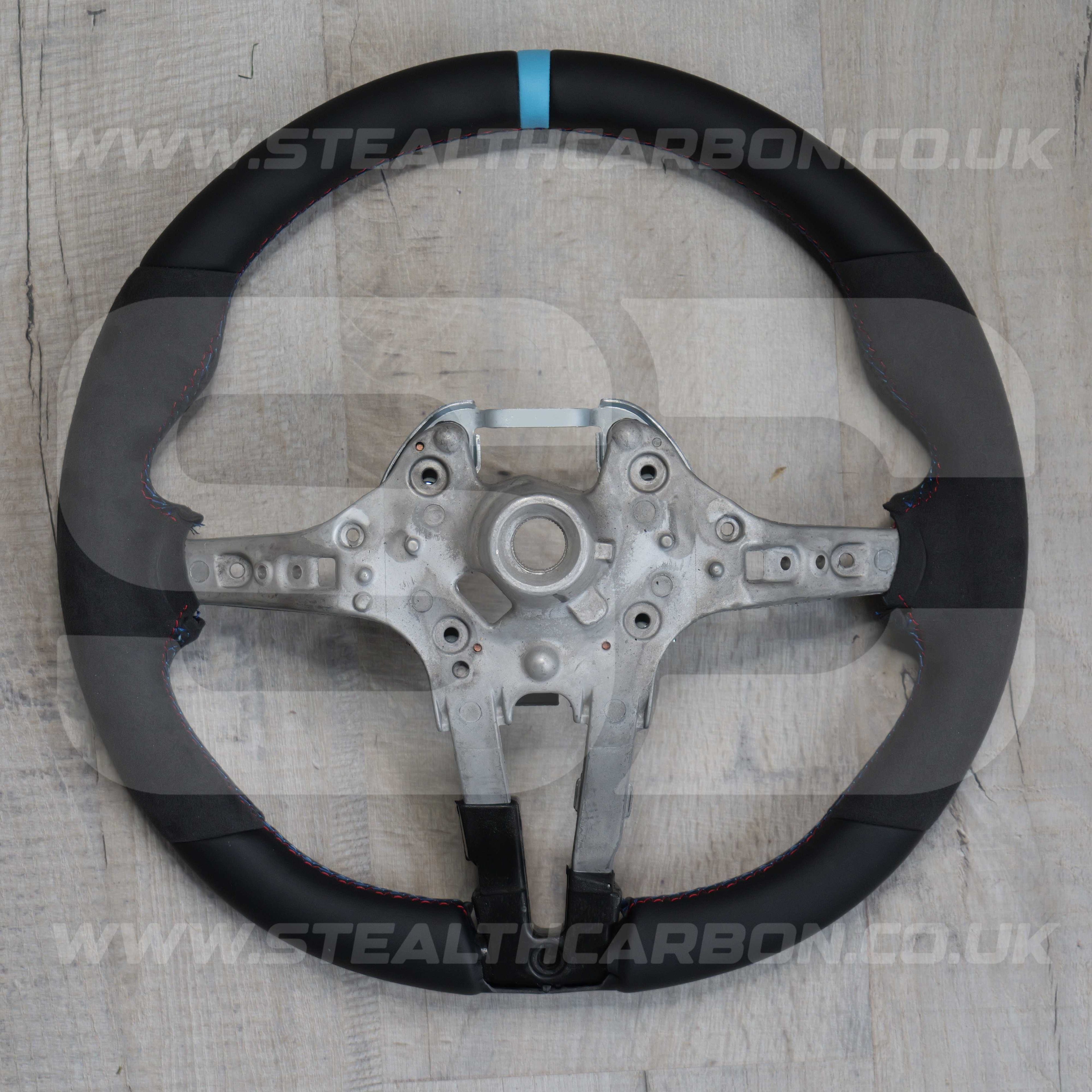 BMW Alcantara M Sport Blue Steering Wheel 1 2 3 4 X1 X3 X4 X5 X6 M2 M3 M4 F80 +
