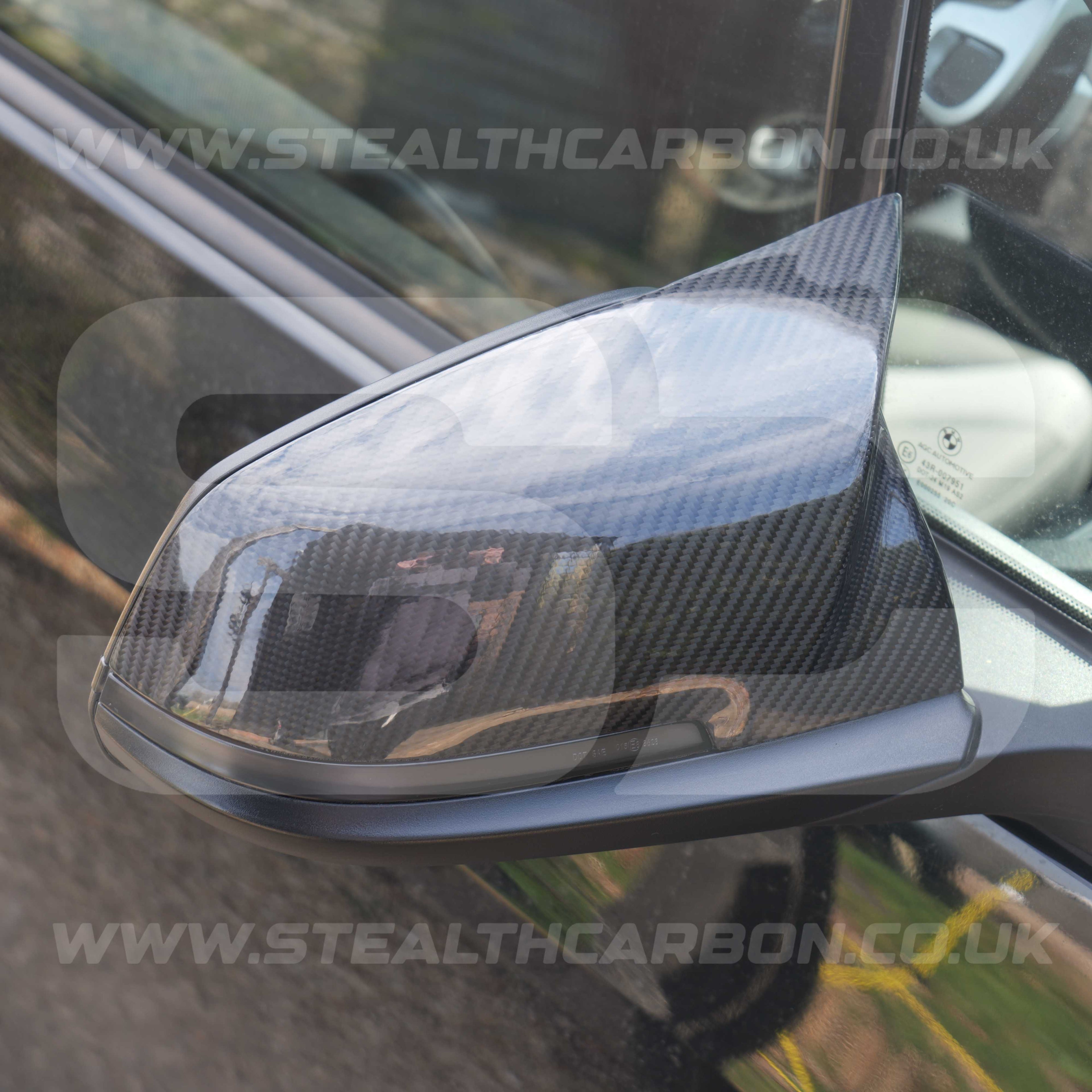 BMW M Style Carbon Fibre Mirror Covers for 1 2 3 4 F20 F22 F30 F32 i3 i3S