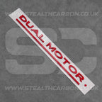 Tesla Gloss Red Dual Motor Rear Boot Badge Letters Model S 3 X Y Performance