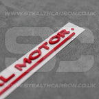 Tesla Gloss Red Dual Motor Rear Boot Badge Letters Model S 3 X Y Performance