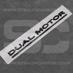 Tesla Gloss Black Dual Motor Rear Boot Badge Letters Model S 3 X Y Performance