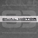Tesla Gloss Black Dual Motor Rear Boot Badge Letters Model S 3 X Y Performance