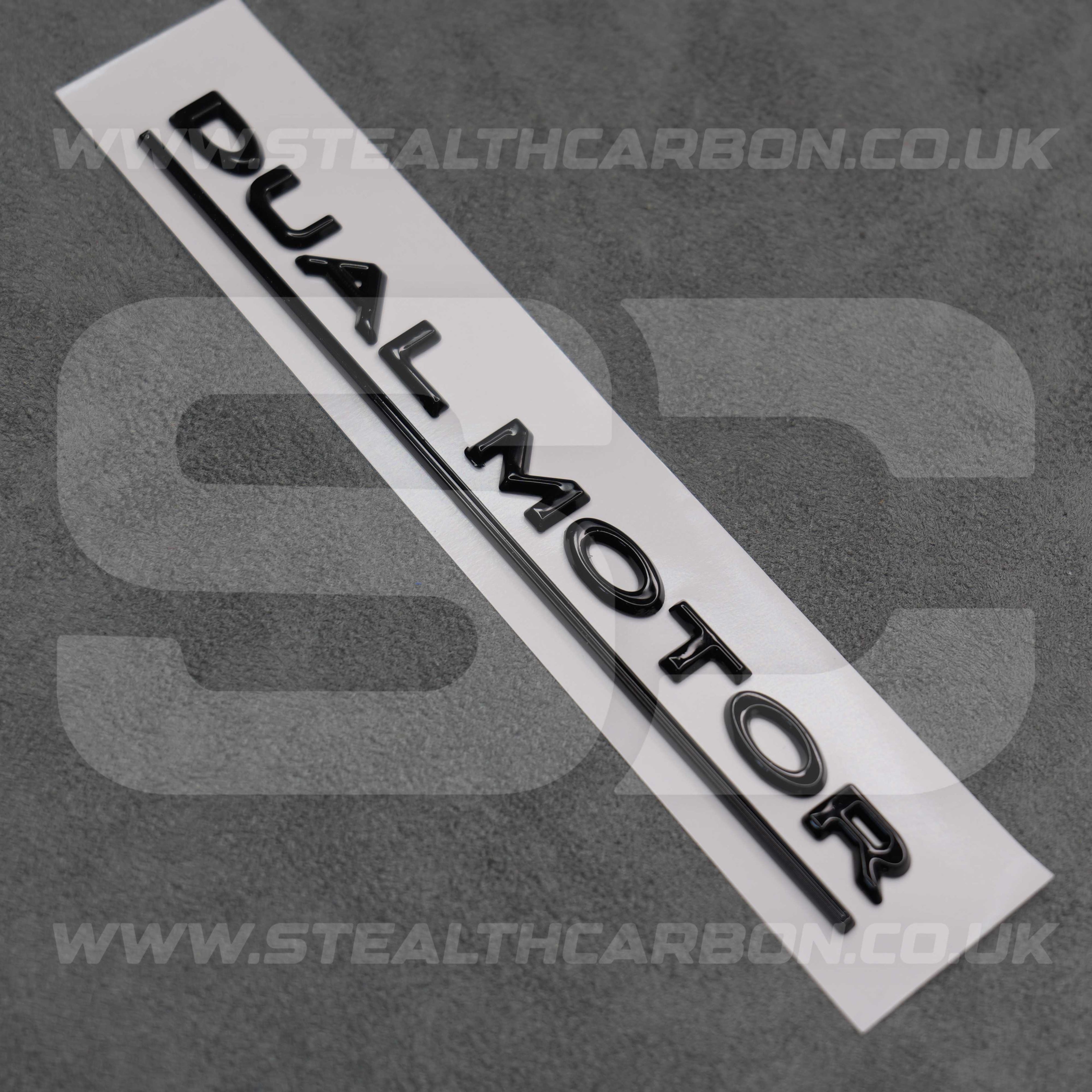 Tesla Gloss Black Dual Motor Rear Boot Badge Letters Model S 3 X Y Performance