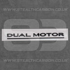Tesla Gloss Black Dual Motor Rear Boot Badge Letters Model S 3 X Y Performance