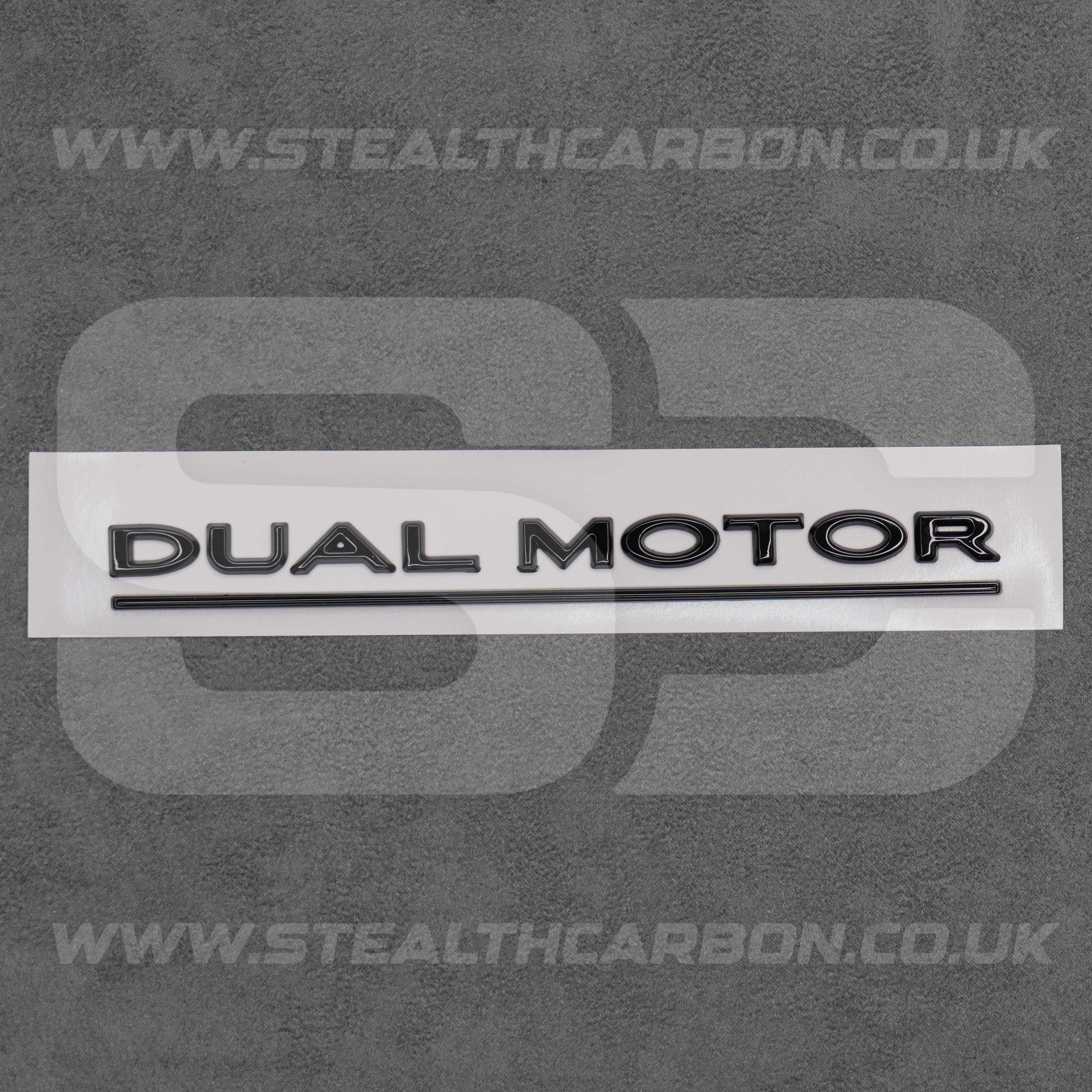 Tesla Gloss Black Dual Motor Rear Boot Badge Letters Model S 3 X Y Performance