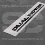 Tesla Gloss Black Dual Motor Rear Boot Badge Letters Model S 3 X Y Performance