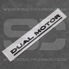 Tesla Matte Black Dual Motor Rear Boot Badge Letters Model S 3 X Y Performance