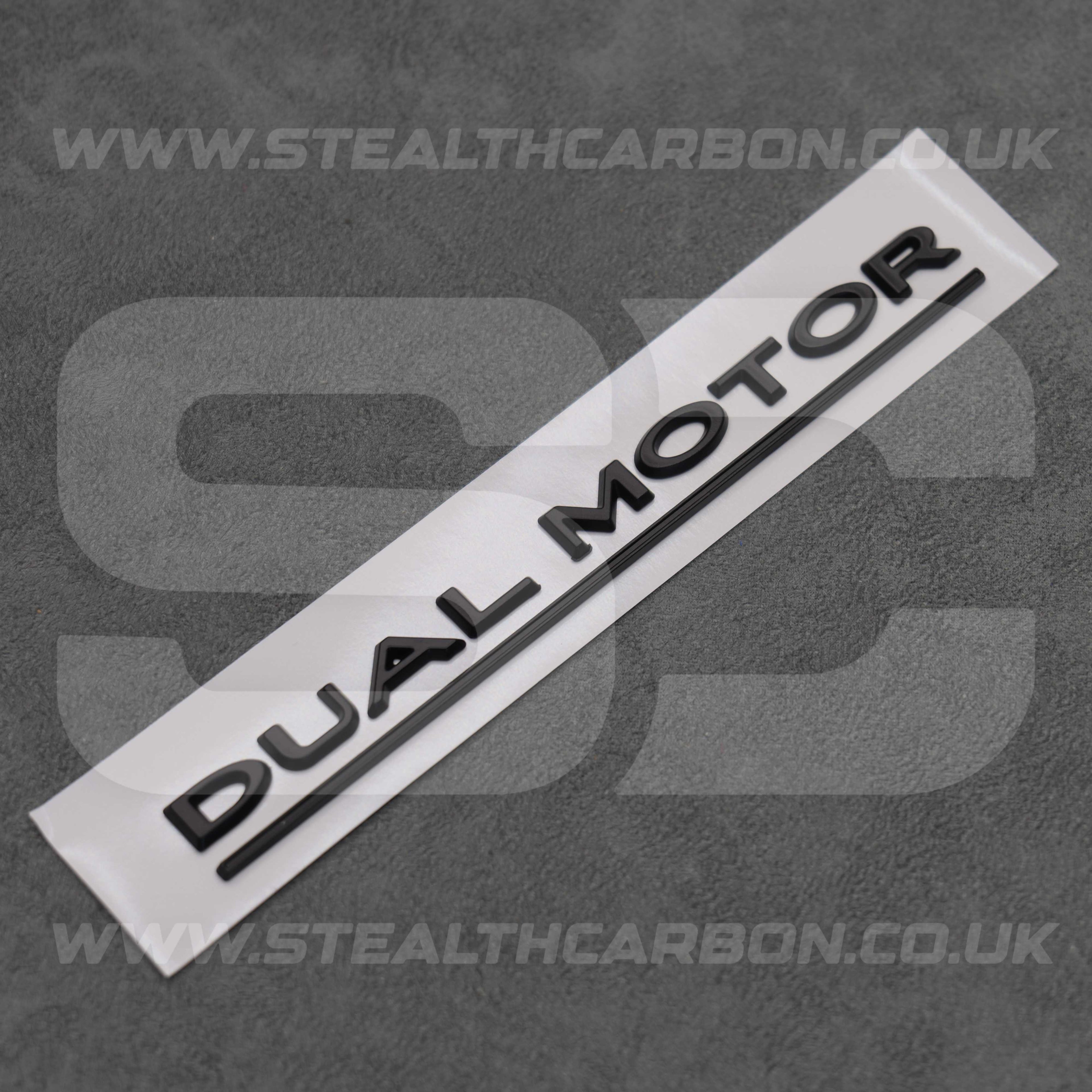 Tesla Matte Black Dual Motor Rear Boot Badge Letters Model S 3 X Y Performance
