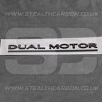 Tesla Matte Black Dual Motor Rear Boot Badge Letters Model S 3 X Y Performance