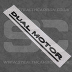 Tesla Matte Black Dual Motor Rear Boot Badge Letters Model S 3 X Y Performance