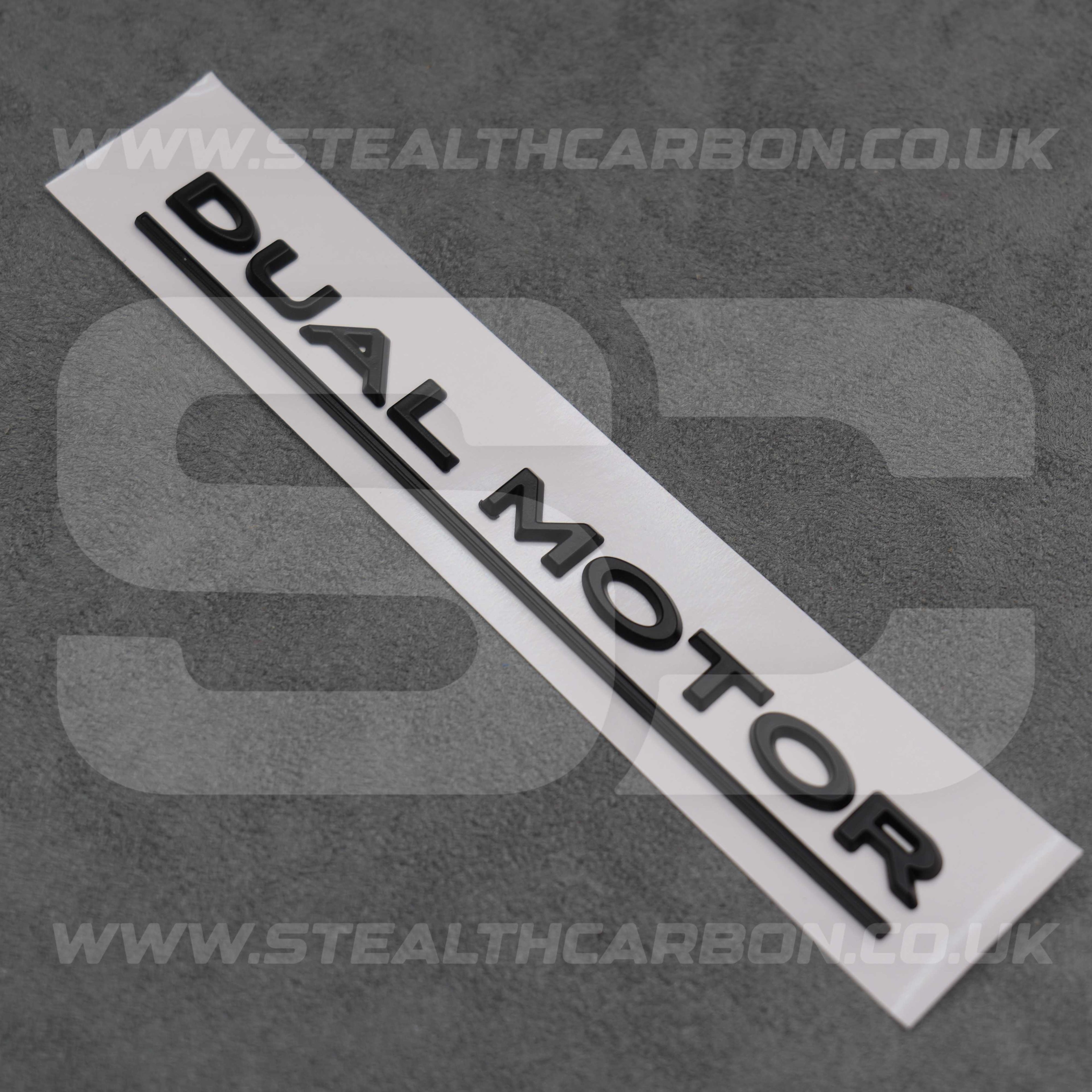 Tesla Matte Black Dual Motor Rear Boot Badge Letters Model S 3 X Y Performance