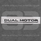 Tesla Matte Black Dual Motor Rear Boot Badge Letters Model S 3 X Y Performance
