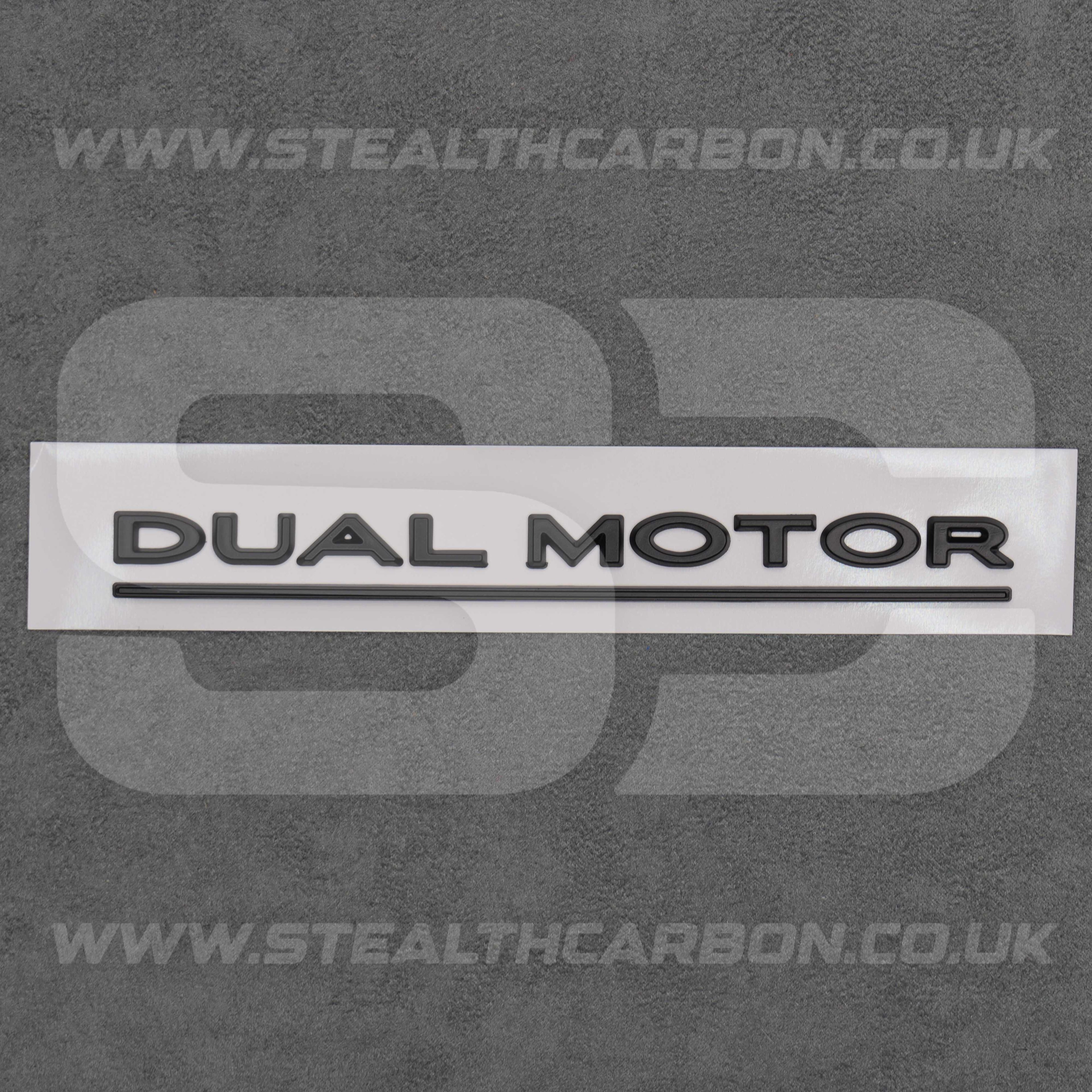 Tesla Matte Black Dual Motor Rear Boot Badge Letters Model S 3 X Y Performance