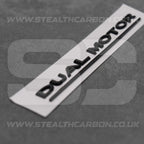 Tesla Matte Black Dual Motor Rear Boot Badge Letters Model S 3 X Y Performance