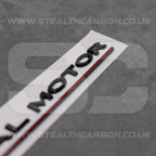 Tesla Gloss Black with Red Line Dual Motor Rear Boot Badge Letters Model S 3 X Y