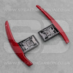 Red Carbon Fibre Gear Paddle Shifters BMW F80 M3 F82 F83 M4 F87 M2 F30