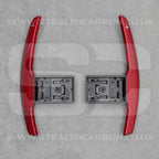 Red Carbon Fibre Gear Paddle Shifters BMW F80 M3 F82 F83 M4 F87 M2 F30