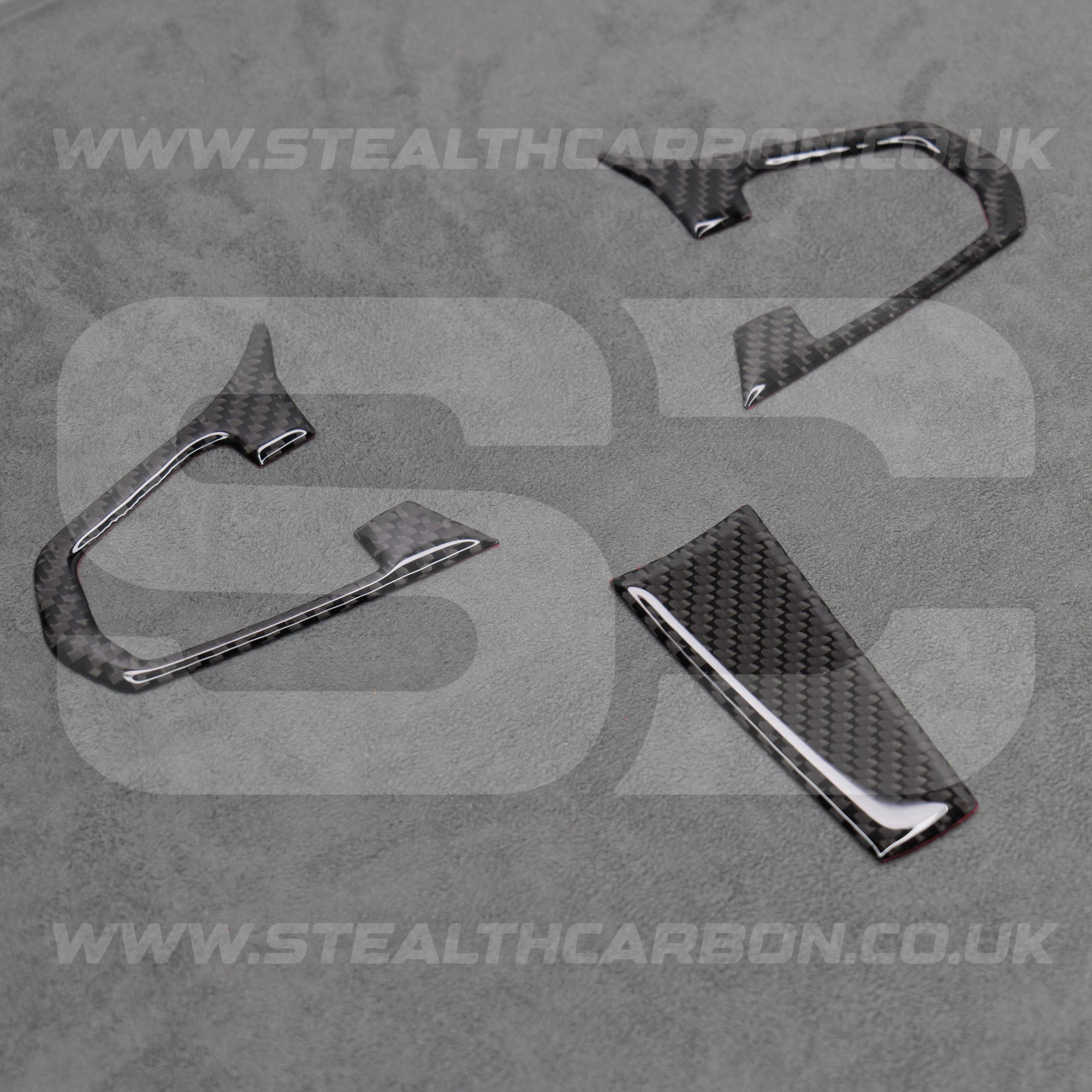 Carbon Fibre Style Steering Wheel Trims for BMW 5 Series G30 G31 G01 G38 X3