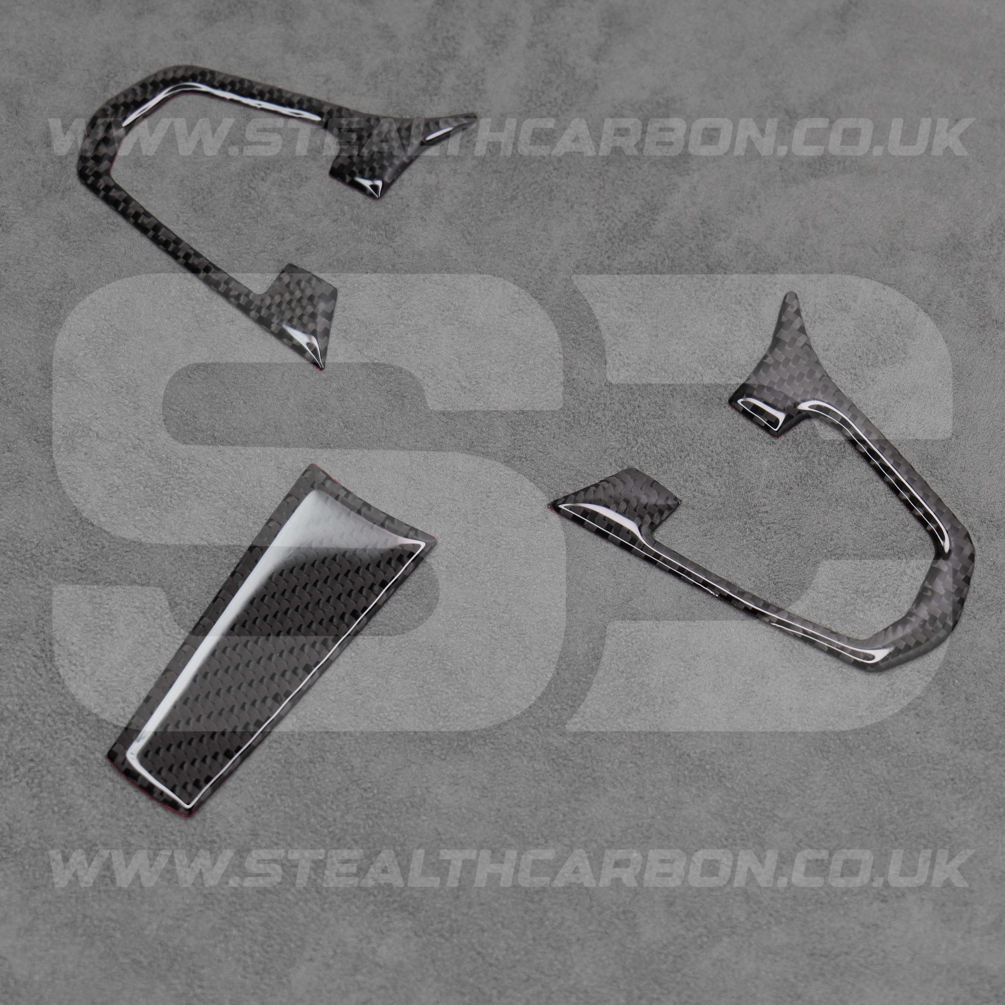 Carbon Fibre Style Steering Wheel Trims for BMW 5 Series G30 G31 G01 G38 X3