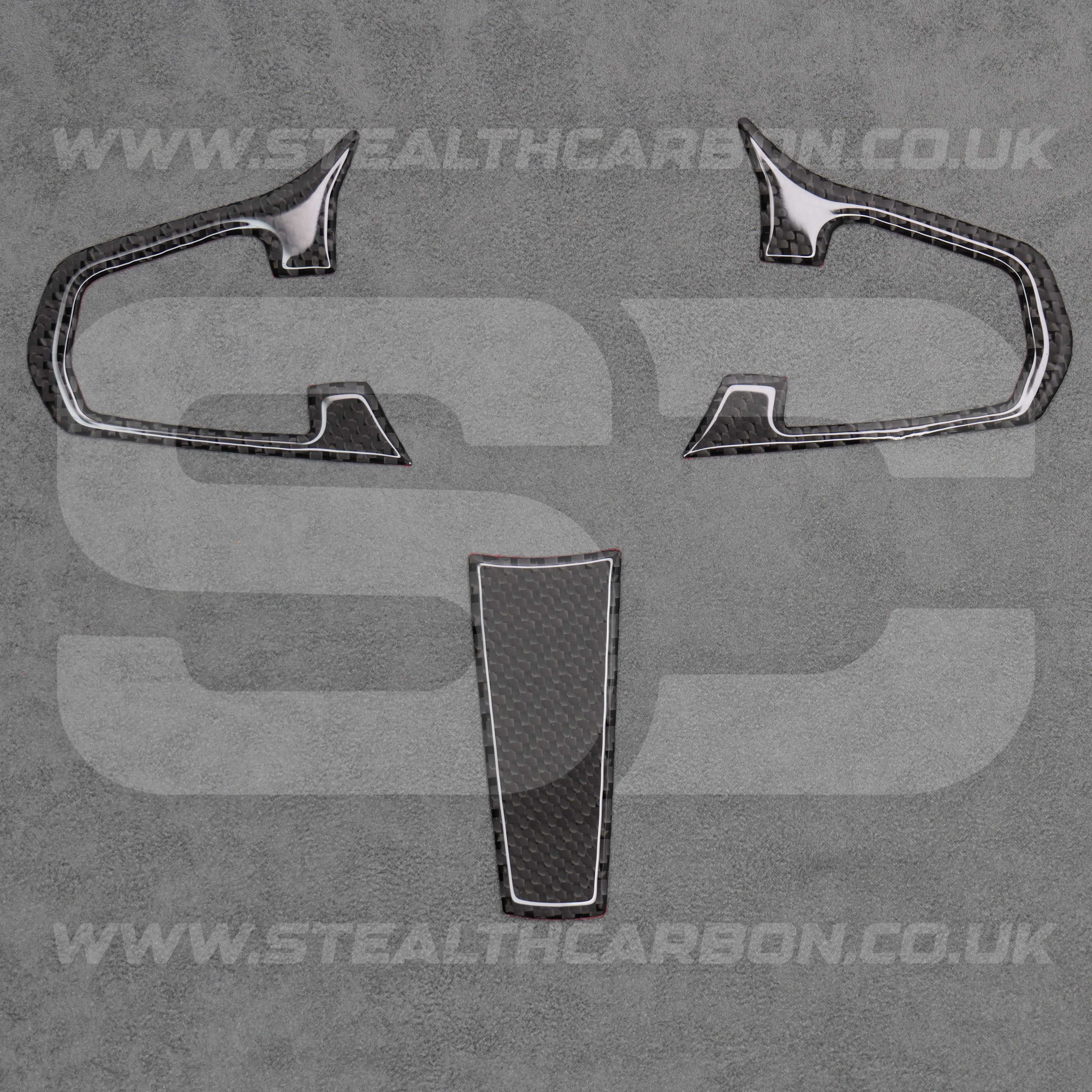 Carbon Fibre Style Steering Wheel Trims for BMW 5 Series G30 G31 G01 G38 X3