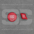 BMW Matte Red M Mode & Start Stop Button Set for E90 E92 E93 M3 4.0 V8