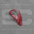 BMW Red Carbon Fibre Style Gear Shift Knob Cover Trim F30 F20 F10 F15 F25 X5 X3