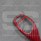 BMW Red Carbon Fibre Style Gear Shift Knob Cover Trim F30 F20 F10 F15 F25 X5 X3