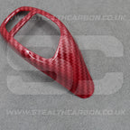 BMW Red Carbon Fibre Style Gear Shift Knob Cover Trim F30 F20 F10 F15 F25 X5 X3