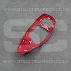 BMW Red Carbon Fibre Style Gear Shift Knob Cover Trim F30 F20 F10 F15 F25 X5 X3