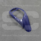 BMW Blue Carbon Fibre Style Gear Shift Knob Cover Trim F30 F20 F10 F15 F25 X5 X3