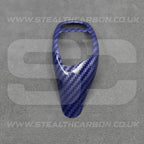BMW Blue Carbon Fibre Style Gear Shift Knob Cover Trim F30 F20 F10 F15 F25 X5 X3