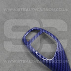 BMW Blue Carbon Fibre Style Gear Shift Knob Cover Trim F30 F20 F10 F15 F25 X5 X3