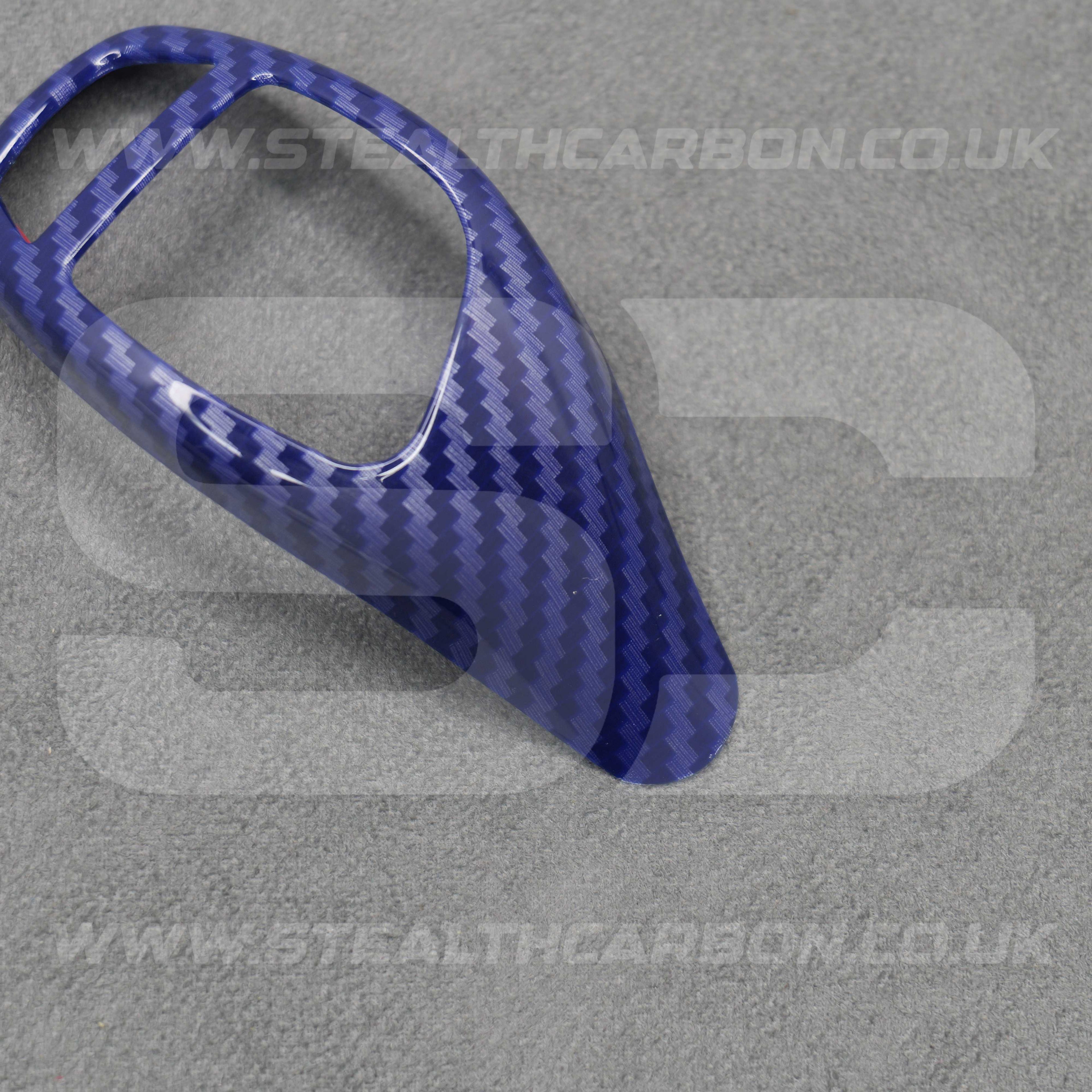 BMW Blue Carbon Fibre Style Gear Shift Knob Cover Trim F30 F20 F10 F15 F25 X5 X3