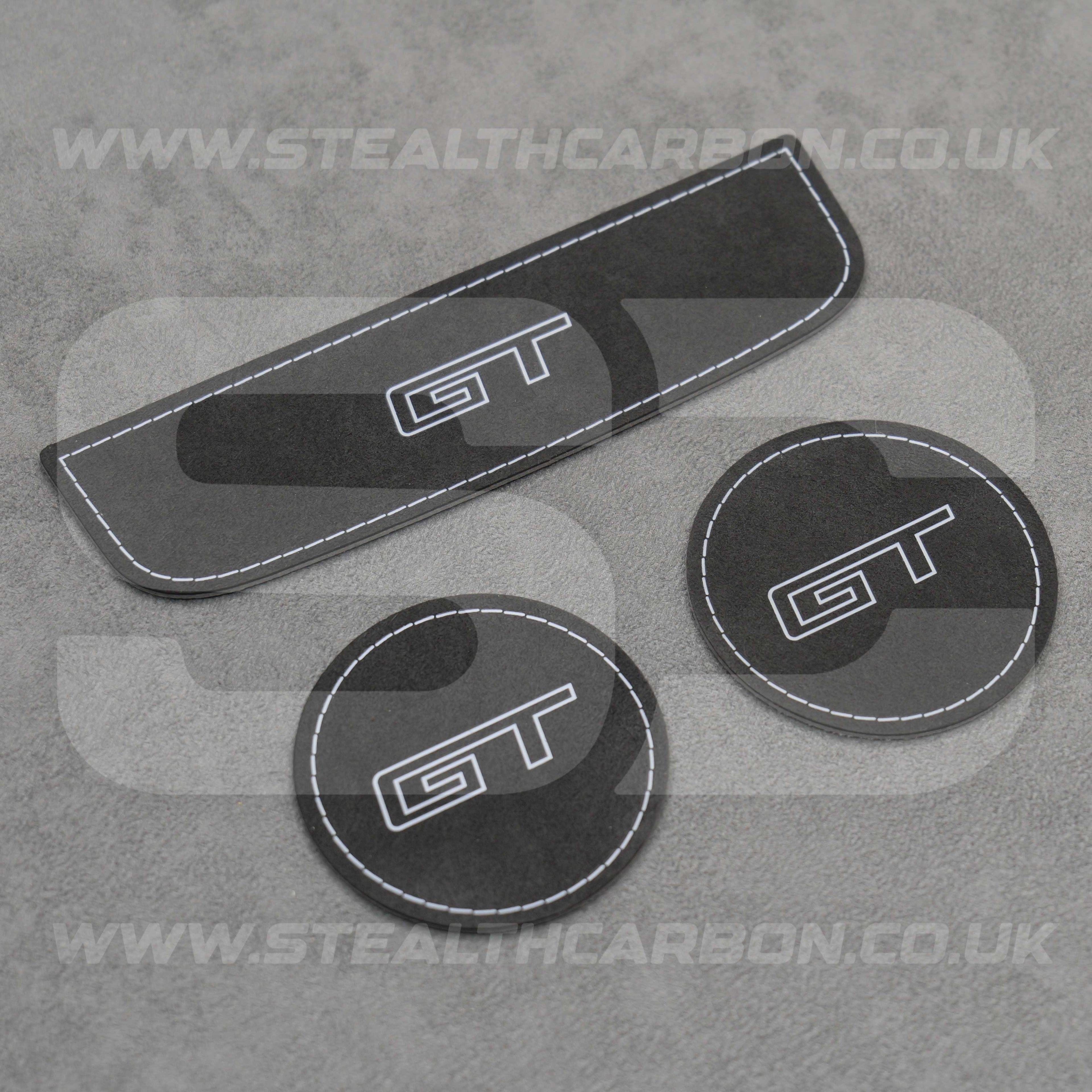 Ford Mustang GT Genuine Alcantara Cup Holder Storage Covers S550 Mach 1 V8 GT350