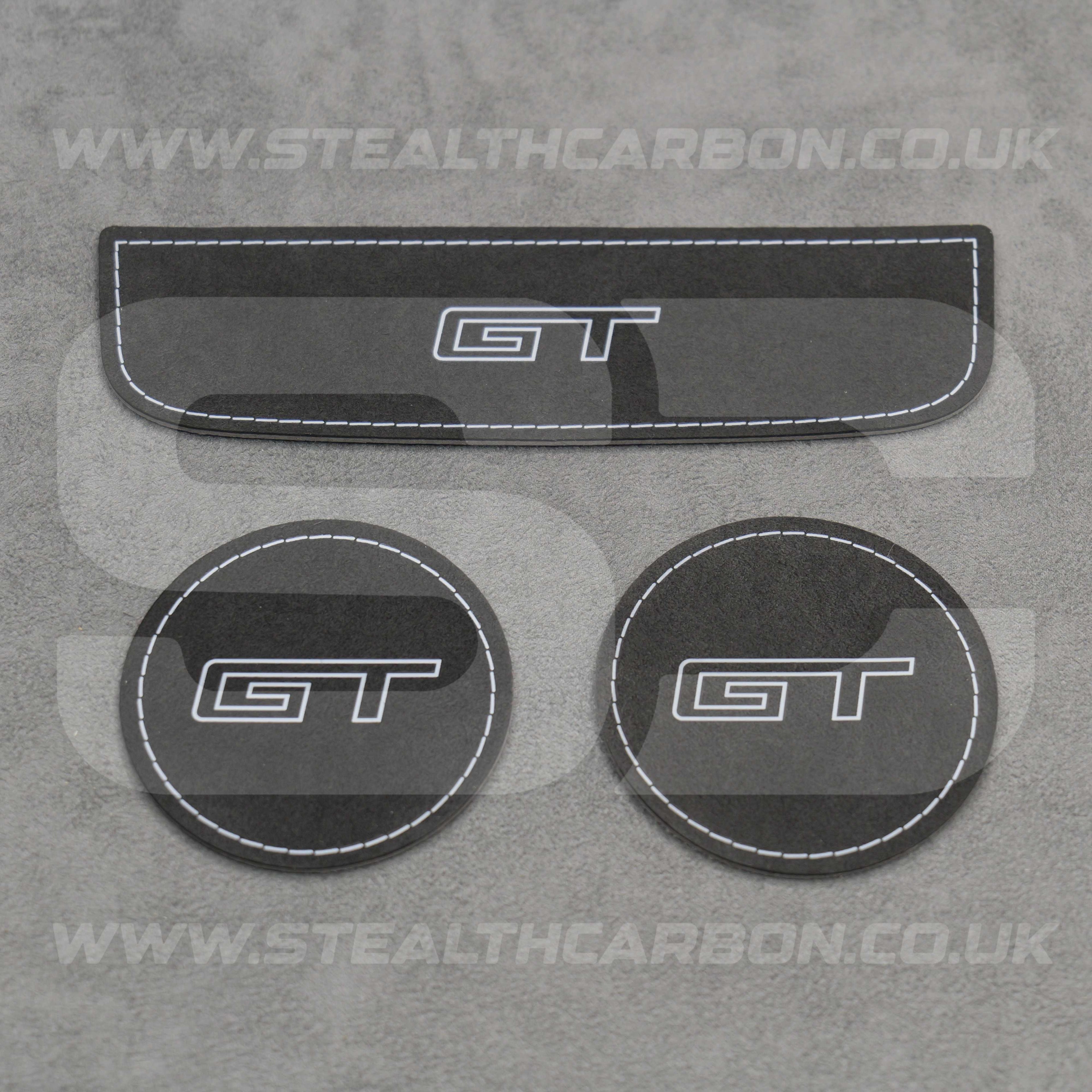 Ford Mustang GT Genuine Alcantara Cup Holder Storage Covers S550 Mach 1 V8 GT350
