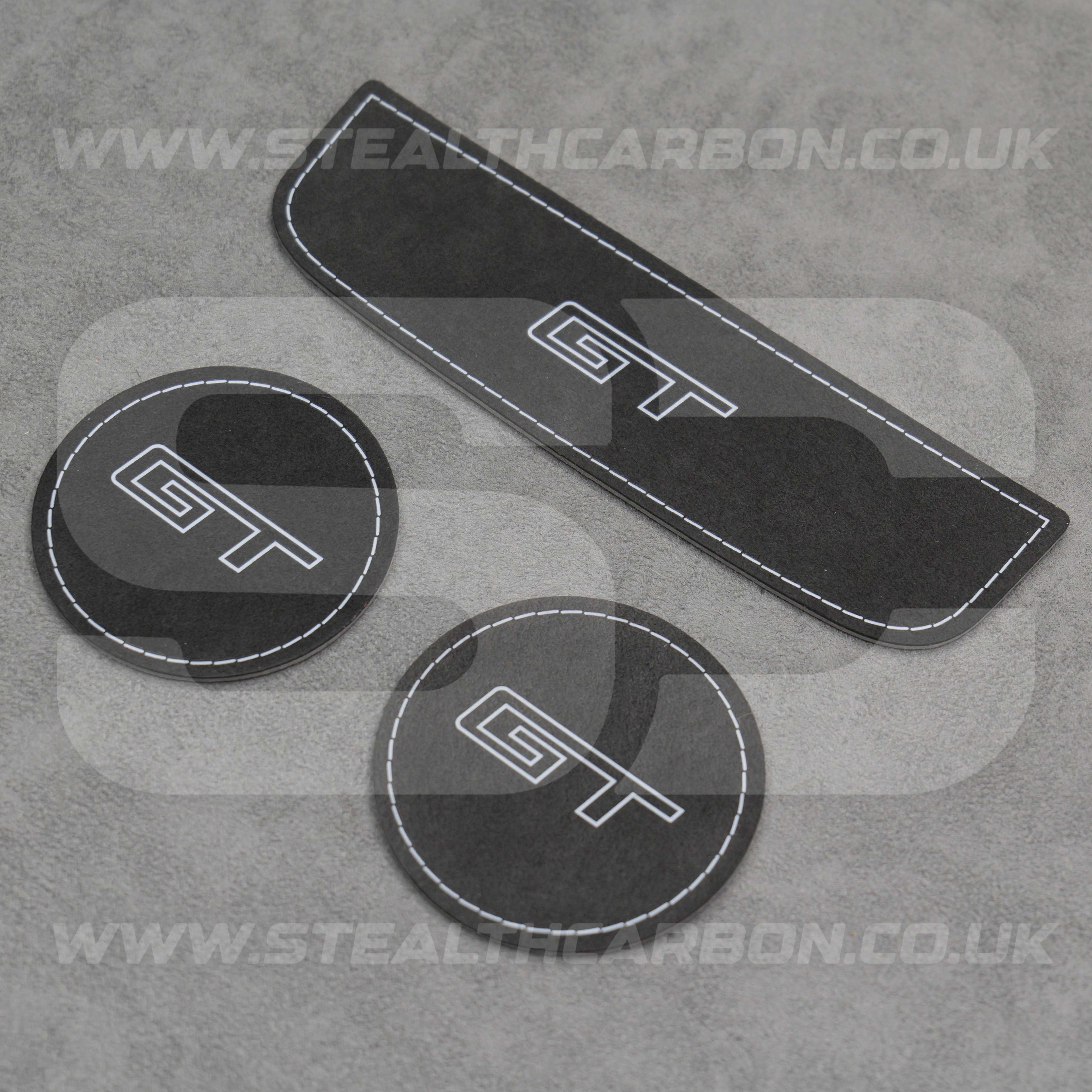Ford Mustang GT Genuine Alcantara Cup Holder Storage Covers S550 Mach 1 V8 GT350