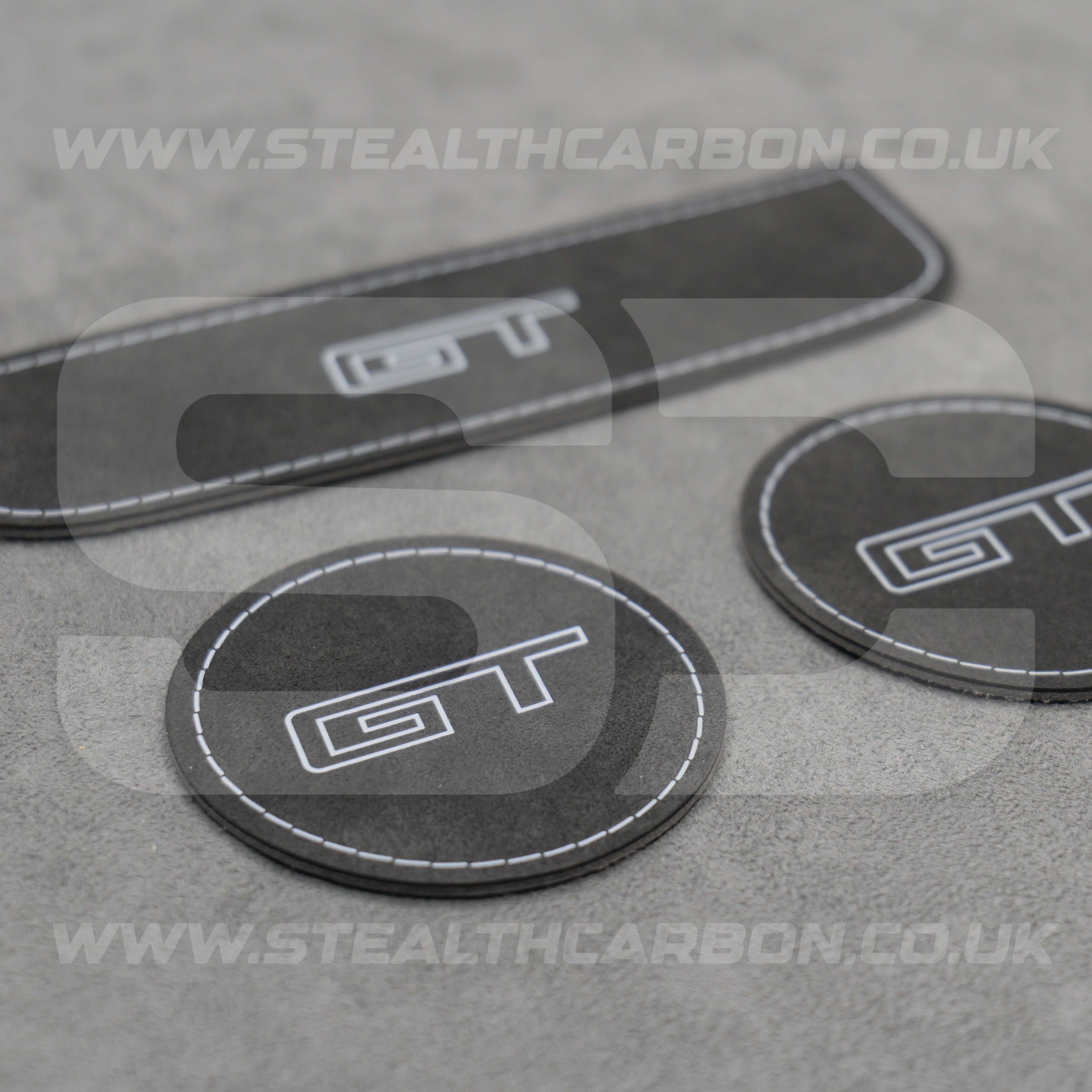 Ford Mustang GT Genuine Alcantara Cup Holder Storage Covers S550 Mach 1 V8 GT350