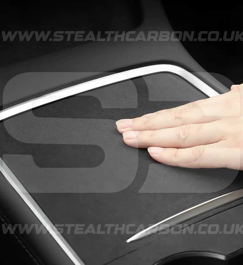 Tesla Model 3 Y Alcantara Suede Centre Console Protector Juniper Highland