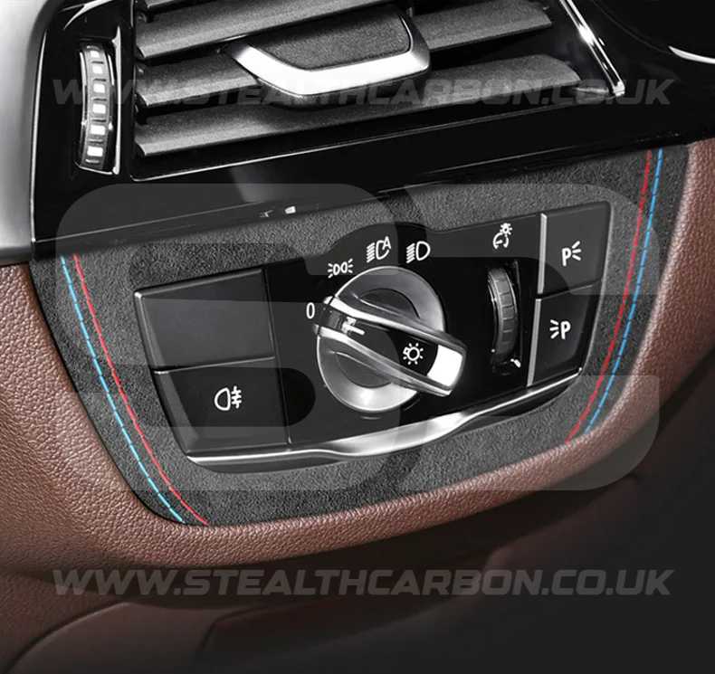 BMW Alcantara Suede Headlight Switch Trim for X3 X4 G01 G02 G08 iX3