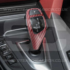 BMW Red Carbon Fibre Style Gear Shift Knob Cover Trim F30 F20 F10 F15 F25 X5 X3